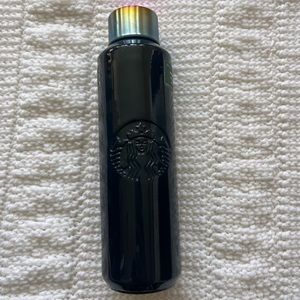 Dark Green Glass Starbucks Bottle